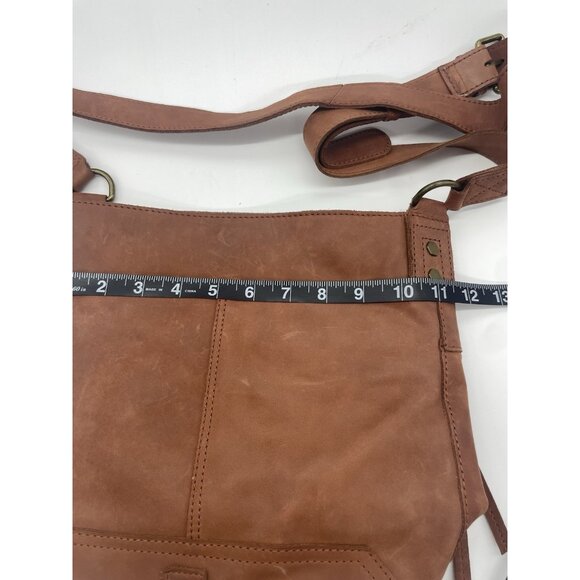 C & C California Leather Bag Satchel Crossbody Tote Womens Tan Brown Casual Boho - Picture 8 of 10